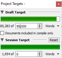 Scrivener Project Targets