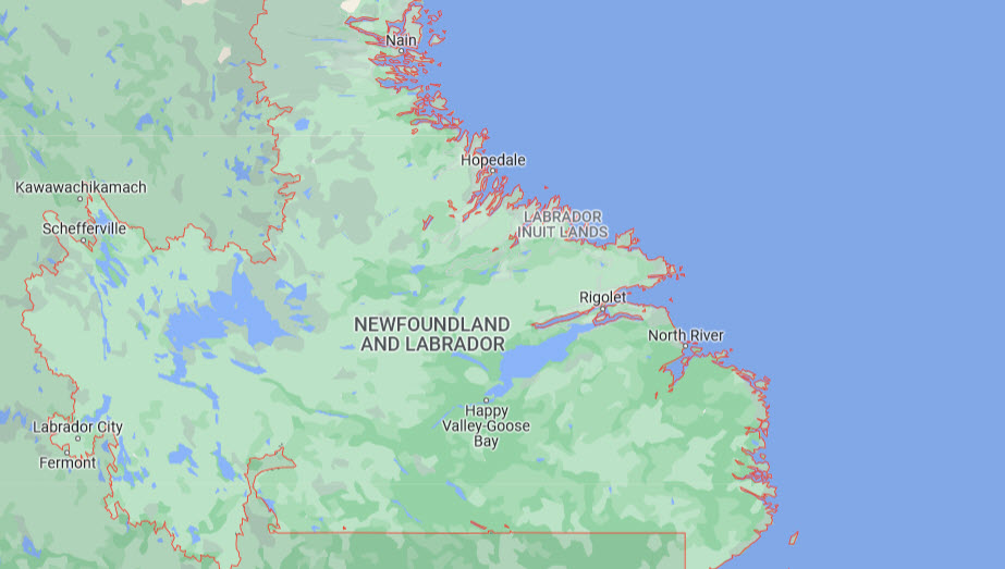 newfoundland and labrador map
